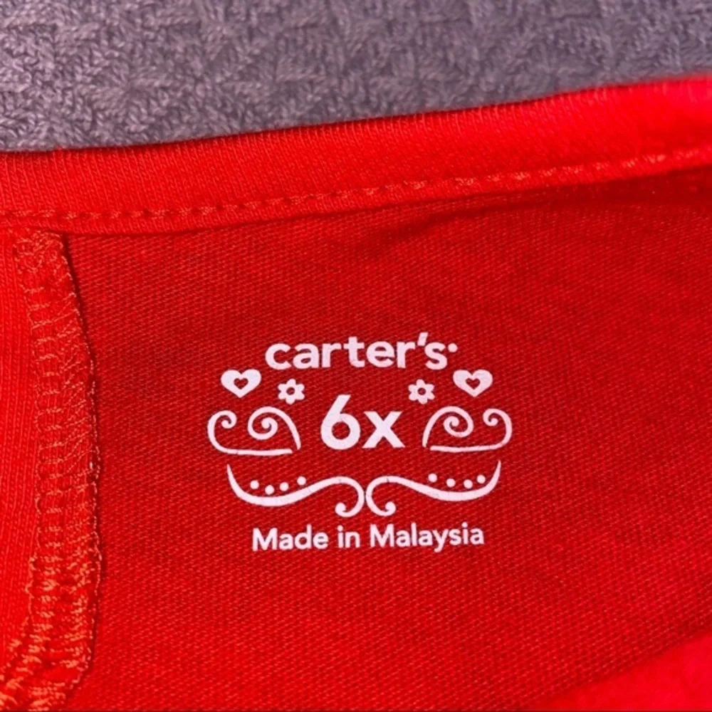Carter’s ruffled red top girls size 6x‎